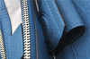 Authentic GUCCI Bamboo Shopper Large 2Way Hand Shoulder Bag Leather Blue 9324E