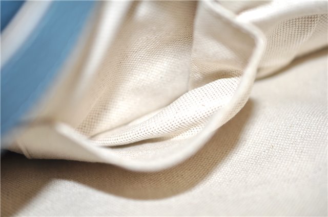 Authentic GUCCI Bamboo Shopper Large 2Way Hand Shoulder Bag Leather Blue 9324E