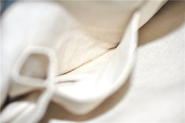 Authentic GUCCI Bamboo Shopper Large 2Way Hand Shoulder Bag Leather Blue 9324E