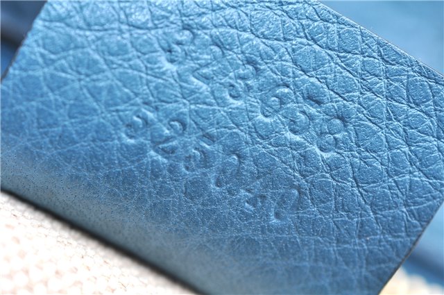 Authentic GUCCI Bamboo Shopper Large 2Way Hand Shoulder Bag Leather Blue 9324E