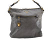 Authentic PRADA Leather 2Way Shoulder Tote Bag Gray 9326D