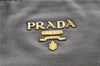 Authentic PRADA Leather 2Way Shoulder Tote Bag Gray 9326D