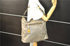 Authentic PRADA Leather 2Way Shoulder Tote Bag Gray 9326D