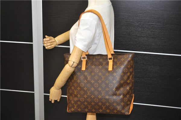 Authentic Louis Vuitton Monogram Cabas Mezzo Shoulder Tote Bag M51151 LV 9326E