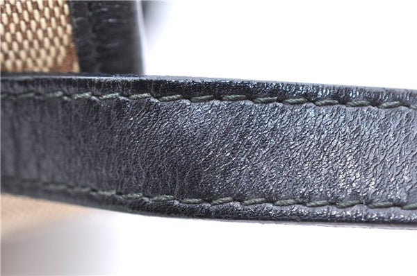 Authentic GUCCI Shoulder Tote Bag GG Canvas Leather 232957 Brown Black 9327D