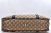 Authentic GUCCI Shoulder Tote Bag GG Canvas Leather 232957 Brown Black 9327D