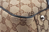 Authentic GUCCI Shoulder Tote Bag GG Canvas Leather 232957 Brown Black 9327D