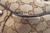 Authentic GUCCI Shoulder Tote Bag GG Canvas Leather 232957 Brown Black 9327D