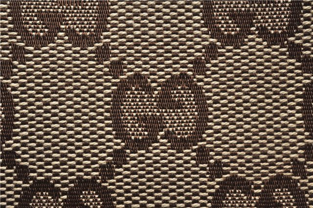 Authentic GUCCI Shoulder Tote Bag GG Canvas Leather 232957 Brown Black 9327D