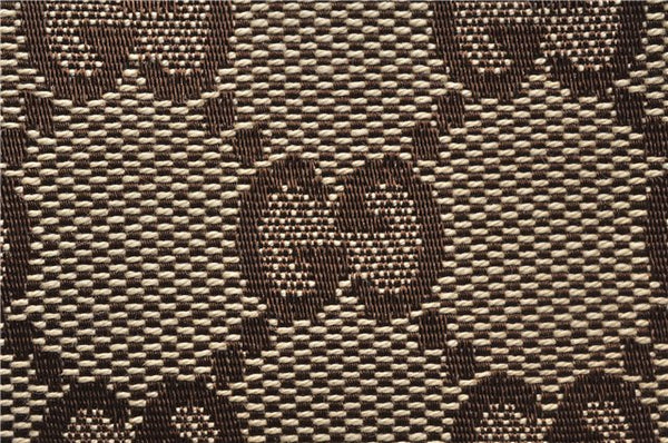 Authentic GUCCI Shoulder Tote Bag GG Canvas Leather 232957 Brown Black 9327D