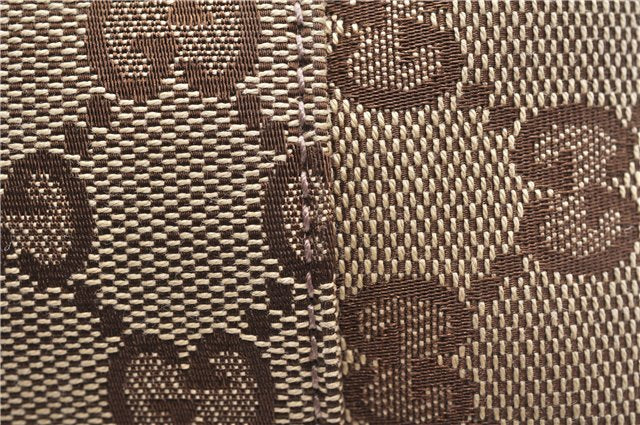 Authentic GUCCI Shoulder Tote Bag GG Canvas Leather 232957 Brown Black 9327D