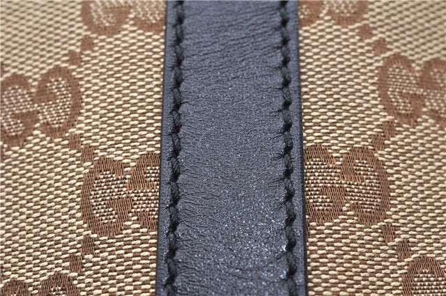 Authentic GUCCI Shoulder Tote Bag GG Canvas Leather 232957 Brown Black 9327D