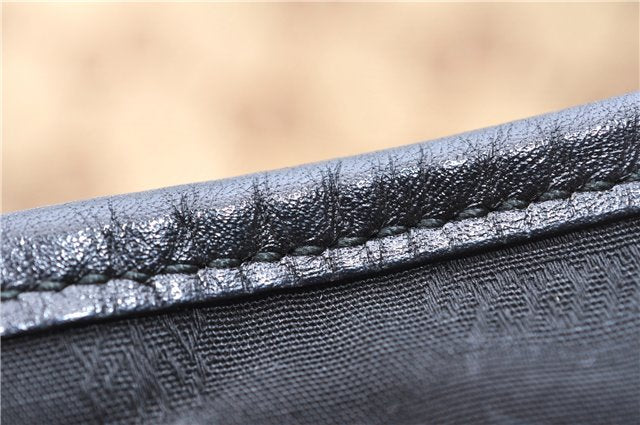 Authentic GUCCI Shoulder Tote Bag GG Canvas Leather 232957 Brown Black 9327D