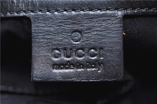 Authentic GUCCI Shoulder Tote Bag GG Canvas Leather 232957 Brown Black 9327D