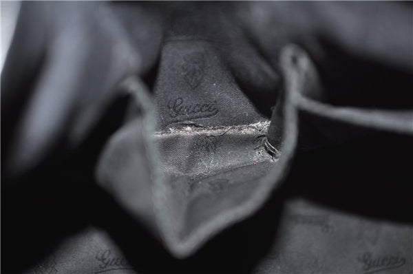 Authentic GUCCI Shoulder Tote Bag GG Canvas Leather 232957 Brown Black 9327D