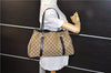Authentic GUCCI Shoulder Tote Bag GG Canvas Leather 232957 Brown Black 9327D