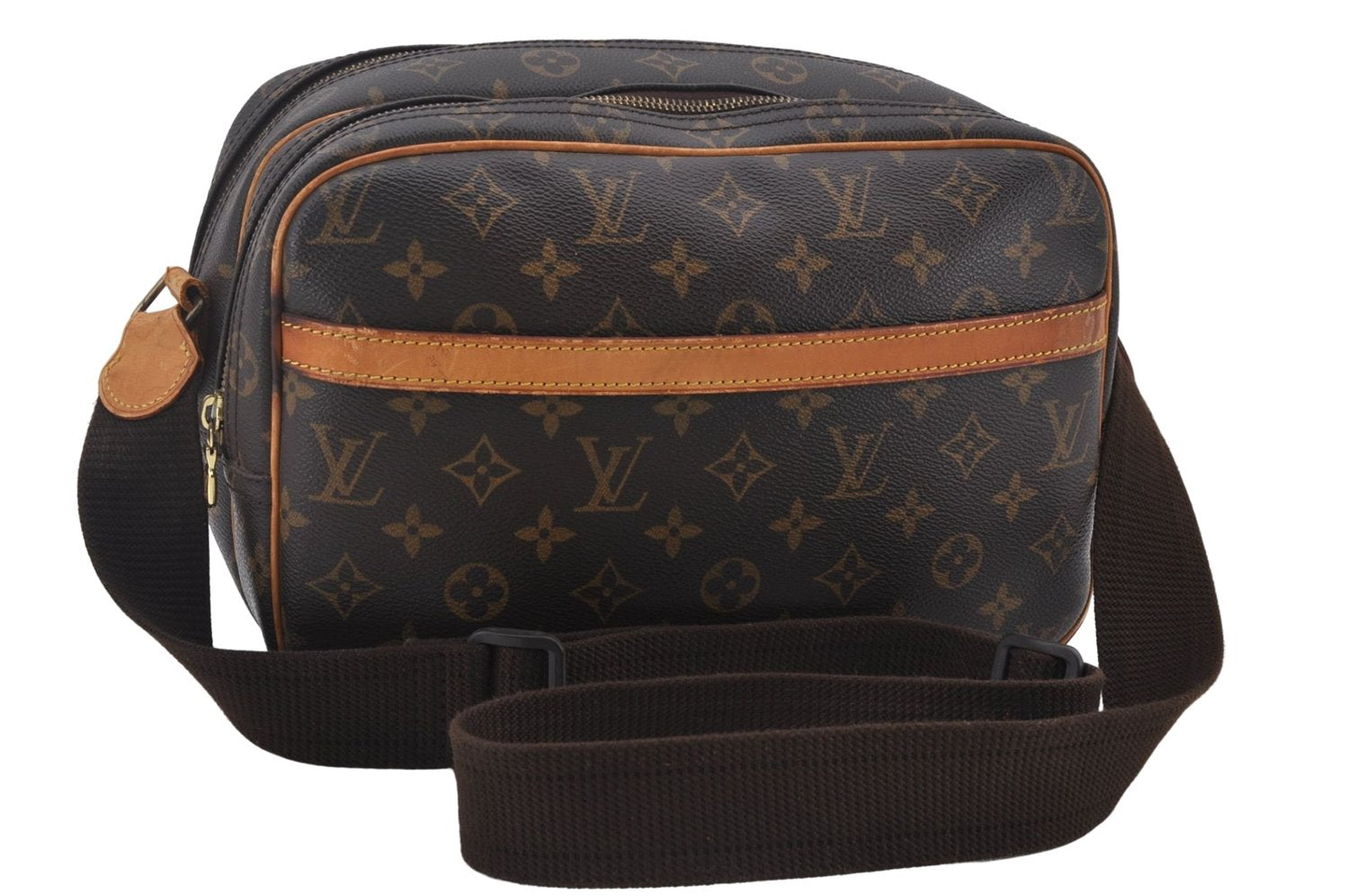 Auth Louis Vuitton Monogram Reporter PM Shoulder Cross Body Bag M45254 LV 9330D