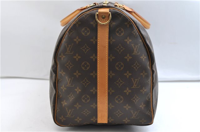 Authentic Louis Vuitton Monogram Keepall Bandouliere 55 M41414 Boston Bag 9331E