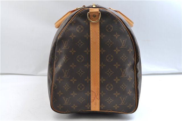 Authentic Louis Vuitton Monogram Keepall Bandouliere 55 M41414 Boston Bag 9331E