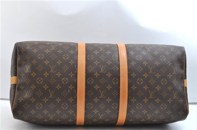 Authentic Louis Vuitton Monogram Keepall Bandouliere 55 M41414 Boston Bag 9331E