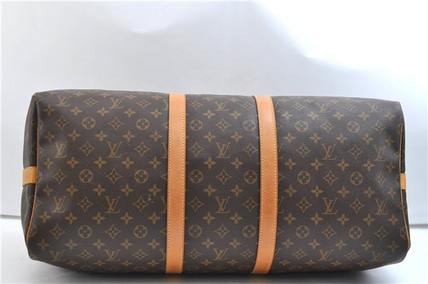 Authentic Louis Vuitton Monogram Keepall Bandouliere 55 M41414 Boston Bag 9331E