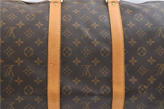 Authentic Louis Vuitton Monogram Keepall Bandouliere 55 M41414 Boston Bag 9331E