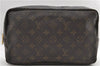 Auth Louis Vuitton Monogram Trousse Toilette 28 Clutch Hand Bag M47522 LV 9332D
