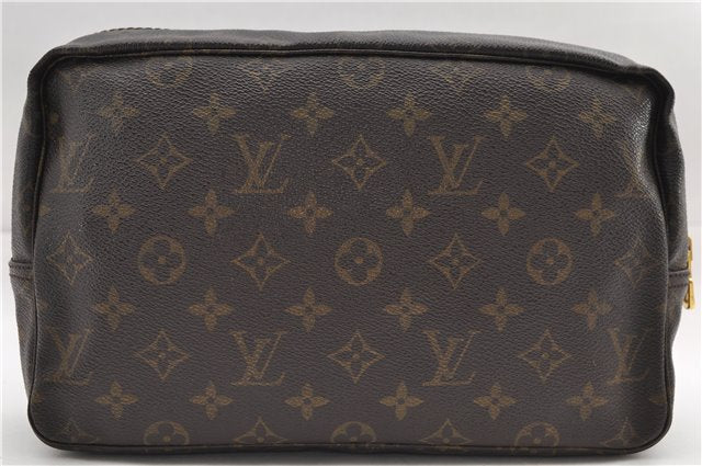 Auth Louis Vuitton Monogram Trousse Toilette 28 Clutch Hand Bag M47522 LV 9332D