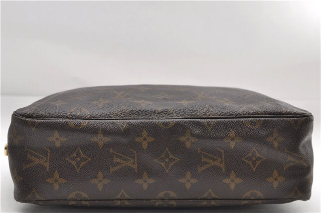 Auth Louis Vuitton Monogram Trousse Toilette 28 Clutch Hand Bag M47522 LV 9332D