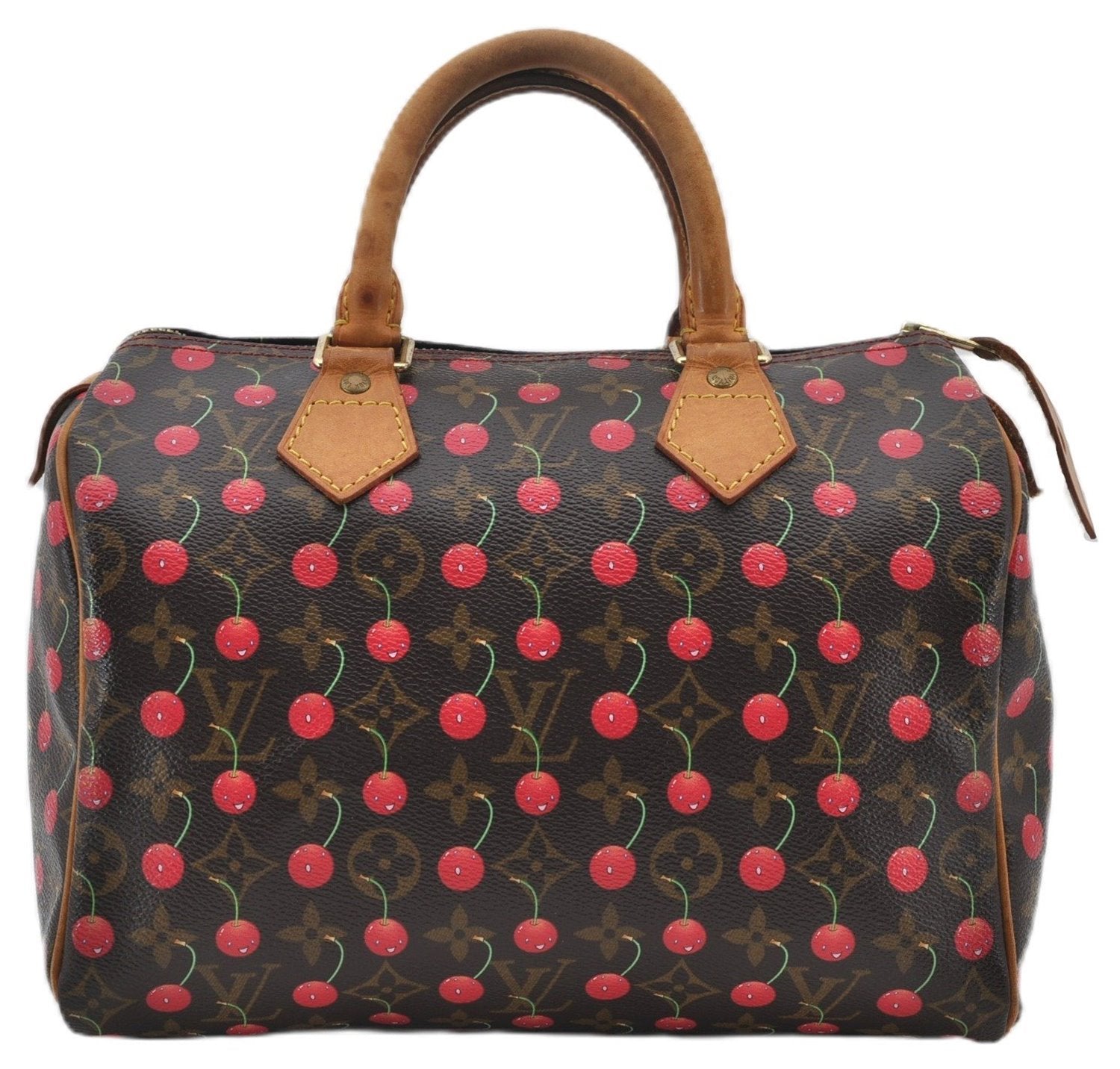 Authentic Louis Vuitton Monogram Cherry Speedy 25 Hand Bag M95009 LV 9336E