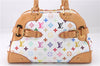 Authentic Louis Vuitton Monogram Multicolor Claudia Hand Bag M40193 White 9340E
