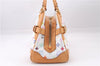 Authentic Louis Vuitton Monogram Multicolor Claudia Hand Bag M40193 White 9340E