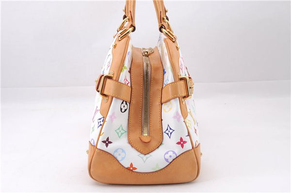 Authentic Louis Vuitton Monogram Multicolor Claudia Hand Bag M40193 White 9340E