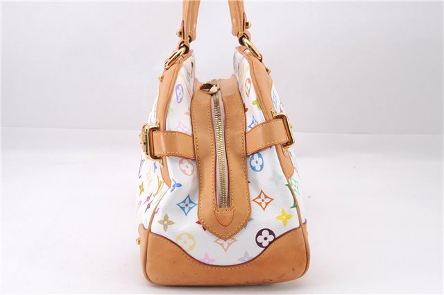 Authentic Louis Vuitton Monogram Multicolor Claudia Hand Bag M40193 White 9340E
