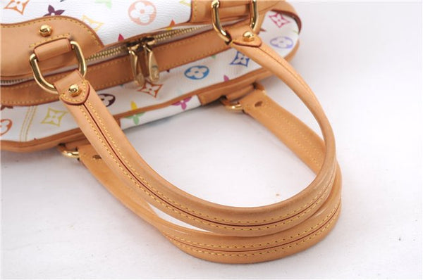 Authentic Louis Vuitton Monogram Multicolor Claudia Hand Bag M40193 White 9340E
