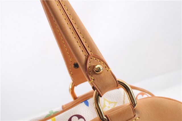Authentic Louis Vuitton Monogram Multicolor Claudia Hand Bag M40193 White 9340E