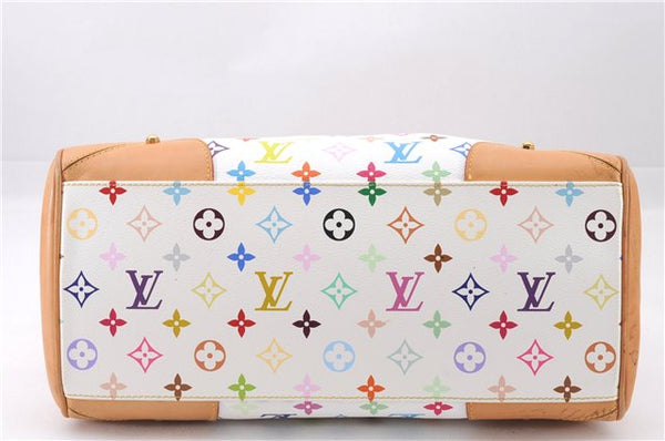 Authentic Louis Vuitton Monogram Multicolor Claudia Hand Bag M40193 White 9340E