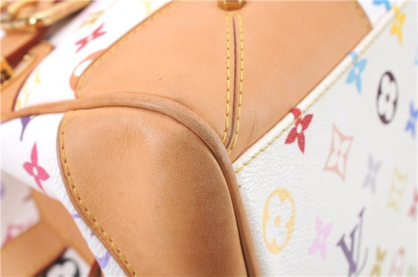 Authentic Louis Vuitton Monogram Multicolor Claudia Hand Bag M40193 White 9340E