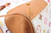 Authentic Louis Vuitton Monogram Multicolor Claudia Hand Bag M40193 White 9340E