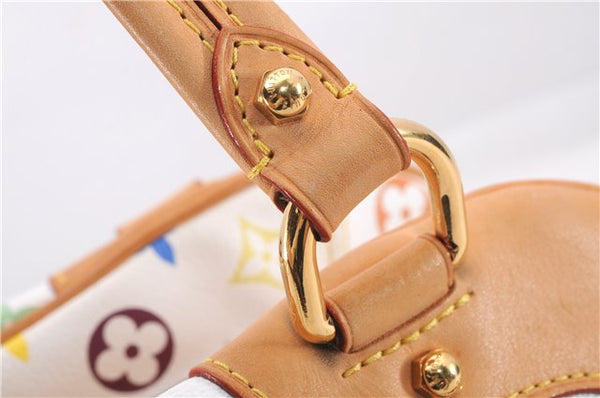 Authentic Louis Vuitton Monogram Multicolor Claudia Hand Bag M40193 White 9340E