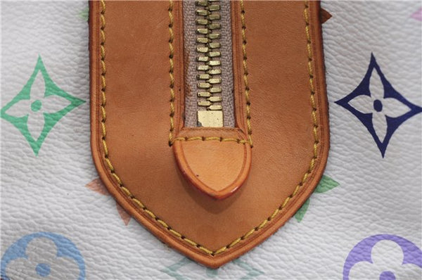 Authentic Louis Vuitton Monogram Multicolor Claudia Hand Bag M40193 White 9340E