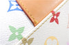 Authentic Louis Vuitton Monogram Multicolor Claudia Hand Bag M40193 White 9340E