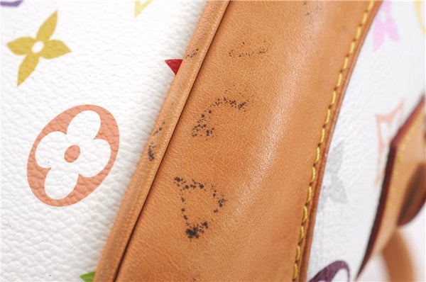 Authentic Louis Vuitton Monogram Multicolor Claudia Hand Bag M40193 White 9340E