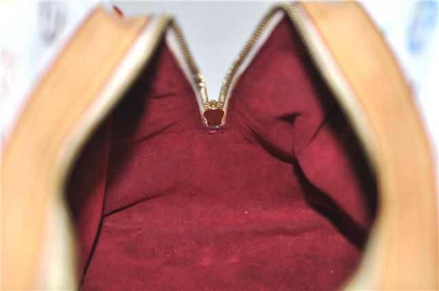 Authentic Louis Vuitton Monogram Multicolor Claudia Hand Bag M40193 White 9340E