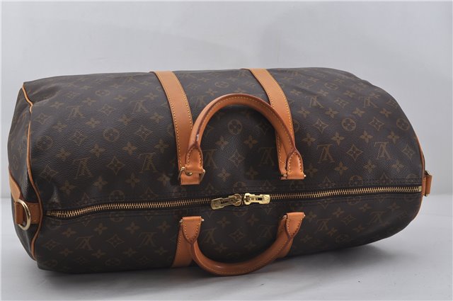 Authentic Louis Vuitton Monogram Keepall Bandouliere 50 M41416 Boston Bag 9341E