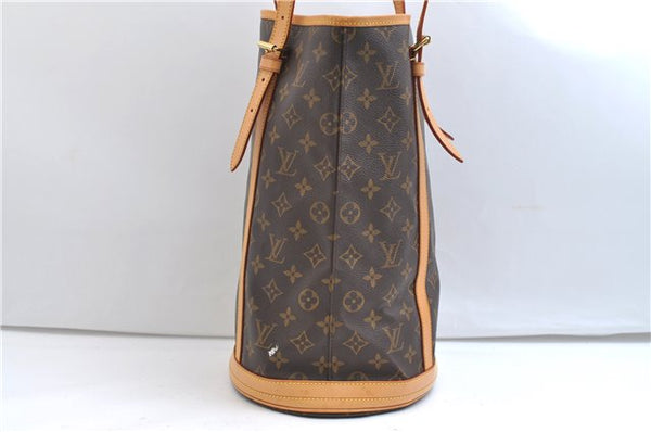 Authentic Louis Vuitton Monogram Bucket GM Shoulder Tote Bag M42236 LV 9342E
