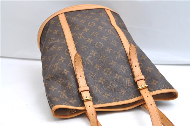 Authentic Louis Vuitton Monogram Bucket GM Shoulder Tote Bag M42236 LV 9342E