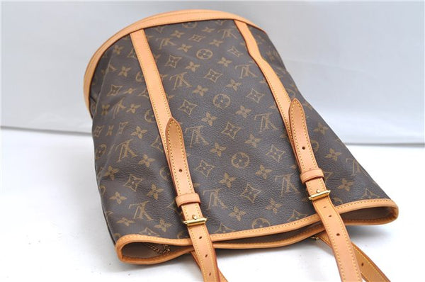 Authentic Louis Vuitton Monogram Bucket GM Shoulder Tote Bag M42236 LV 9342E