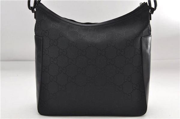 Authentic GUCCI Shoulder Hand Bag Nylon Leather 0013766 Black 9345D