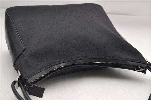 Authentic GUCCI Shoulder Hand Bag Nylon Leather 0013766 Black 9345D